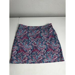 GN Ladies Paisley Print Activewear Skort Size L Blue Pink See Description